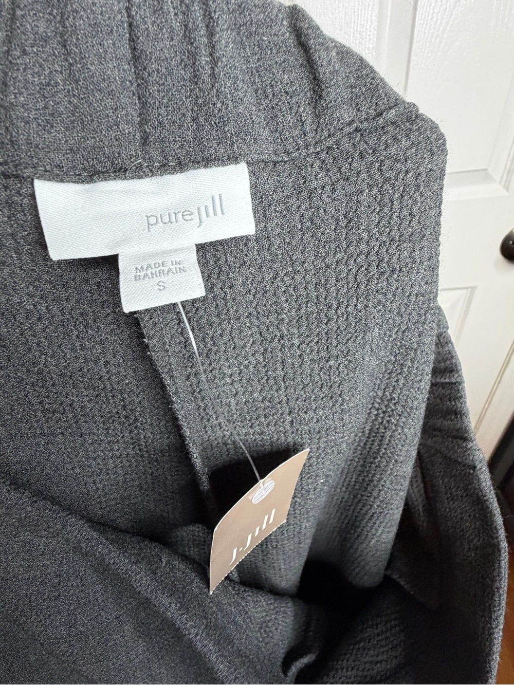 NWT J Jill purejill Women’s Small Gray Pull-On Wide Leg Pant Elastic Waist S - Picture 6 of 13